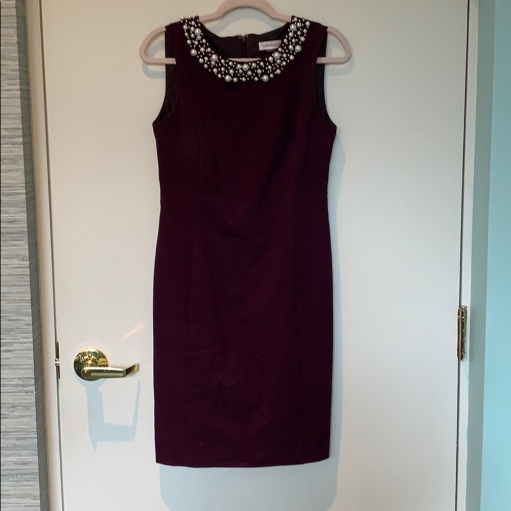 Purple Sleeveless business dress